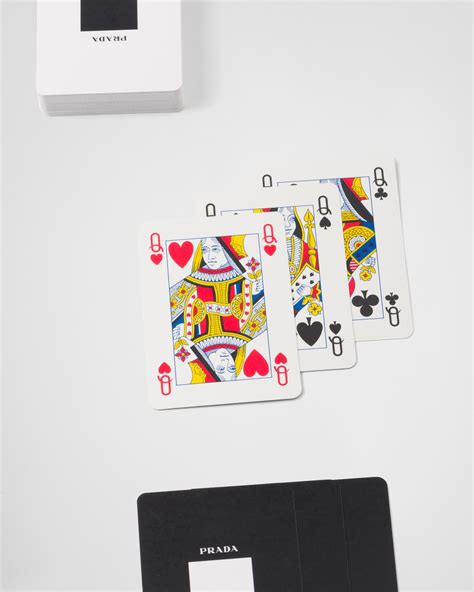 prada card game|Black Playing Card Kit With Three Card Decks .